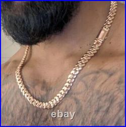 9CT ROSE GOLD HEAVY SOLID CUBAN CHAIN 20 inch Men's or Ladies Custom Hidden Clap