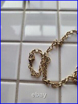 9CT Solid Gold Belcher/Cable Link Chain 12.55grams 22 Length. Hallmarked