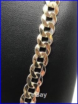 9Carat (9ct) Gold Flat Curb Chain Yellow Gold Solid 20 Long 34.40g