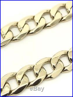 9Carat (9ct) Gold Heavy Curb Link Chain Yellow Gold Solid -20 Long 50.95g