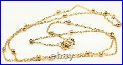 9Ct Gold Chain Flat Trace Bead Ball CHAIN NECKLACE