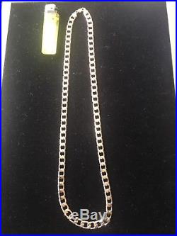 9Ct Gold Curb Link Chain 27 Weighs 77.5Grams