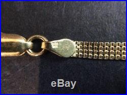 9Ct Gold Flat/Ribbon Box Chain Necklace 4mm x 1mm x 16.75, 8.1g, HM Bham 375