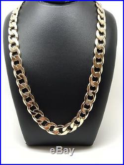 9carat (9ct) Gold Heavy Curb Chain- 3OZ- Yellow Gold Solid 22 Long 91.25g