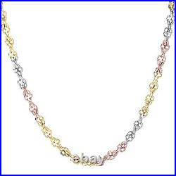 9ct 3 Colour Gold Chain 18 Inch Length Infinity Design by Citerna