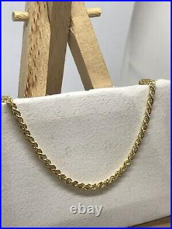 9ct 375 Hallmarked Solid Yellow Gold 3mm Rope Chain Necklace Brand New ALL SIZE