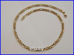 9ct/ 375 Yellow Gold Fancy Link Necklace/ L 41 cm/ 20.8 g