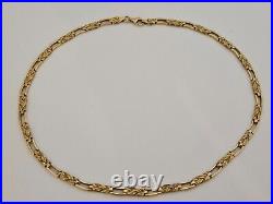 9ct/ 375 Yellow Gold Fancy Link Necklace/ L 41 cm/ 20.8 g