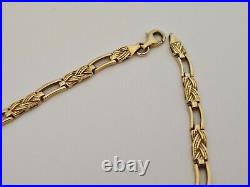 9ct/ 375 Yellow Gold Fancy Link Necklace/ L 41 cm/ 20.8 g