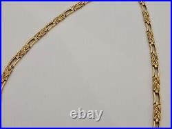 9ct/ 375 Yellow Gold Fancy Link Necklace/ L 41 cm/ 20.8 g