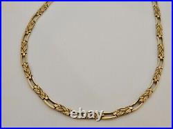 9ct/ 375 Yellow Gold Fancy Link Necklace/ L 41 cm/ 20.8 g