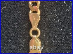 9ct 375 Yellow Gold Flat Curb Chain Necklace