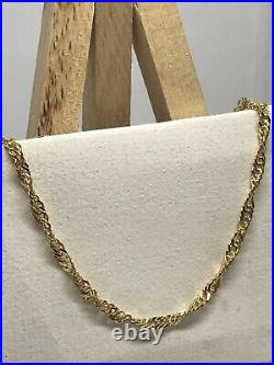 9ct 375 Yellow Gold Hallmarked 2.5 mm SINGAPORE LINK CHAIN BRAND NEW