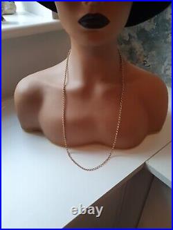 9ct 375 gold belcher chain /necklace Very Long 78cm 5gm (c&t)