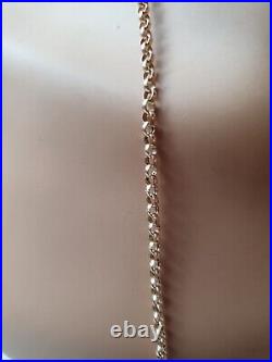 9ct 375 gold belcher chain /necklace Very Long 78cm 5gm (c&t)