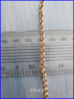 9ct 375 gold belcher chain /necklace Very Long 78cm 5gm (c&t)