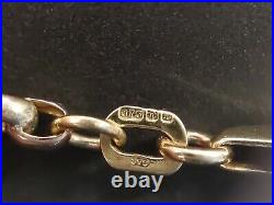 9ct 375 gold hallmarked pre-owned 19 inch Belcher chain