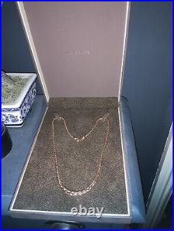 9ct 375 rose gold spiga necklace chain 9 grams 18 length New In Box
