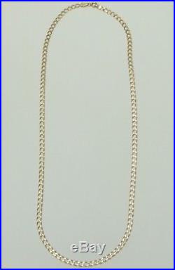 9ct 9Carat Yellow Gold Curb Linked Chain Necklace 20 Inch UK HALLMARKED