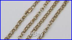 9ct 9Carat Yellow Gold Double Link Belcher Chain Necklace 20.75 Inch UK SELLER