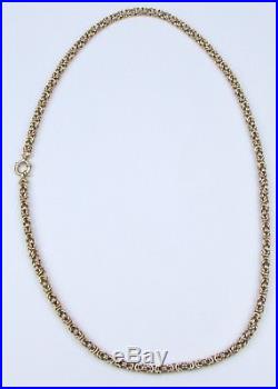 9ct 9Carat Yellow Gold Rope Linked Chain Necklace 24.75 Inch UK SELLER