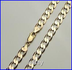 9ct 9carat Yellow Gold Curb Chain Necklace 20 Inch HALLMARKED