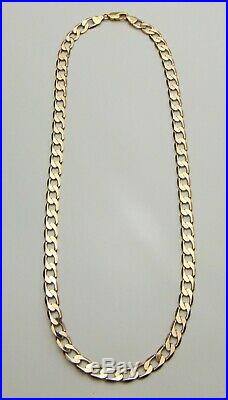 9ct 9carat Yellow Gold Curb Chain Necklace 20 Inch HALLMARKED