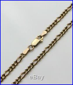9ct 9carat Yellow Gold Figaro Curb Chain Necklace 20 Inch HALLMARKED FREEPOST
