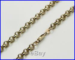 9ct 9carat Yellow Gold Heavy Belcher Chain Necklace 20 Inch HALLMARKED