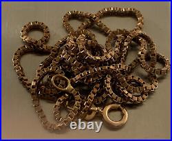 9ct Dark rose Gold Box 25 Chain 6.24 grams