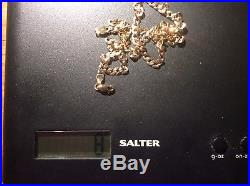 9ct GOLD 18 INCH CURB CHAIN (4MM) WITH 9ct GOLD SOLID CROSS PENDANT RRP £700 +