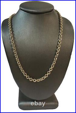 9ct GOLD BELCHER LINK SOLID CHAIN 19.3 Grams 20 INCH FULLY HALLMARKED