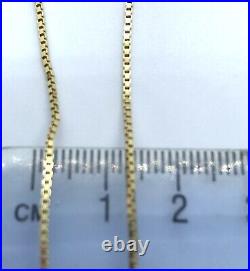 9ct GOLD BOX CHAIN 375 BRAND NEW / EX DISPLAY NECKLACE 23