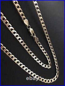 9ct GOLD CURB CHAIN 375 GENTS LADIES 18 SOLID LINK NECKLACE EXCELLENT CONDITION