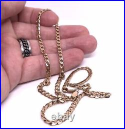 9ct GOLD CURB CHAIN 375 GENTS LADIES 18 SOLID LINK NECKLACE EXCELLENT CONDITION