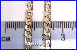 9ct GOLD CURB CHAIN 375 GENTS LADIES 18 SOLID LINK NECKLACE EXCELLENT CONDITION