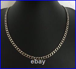 9ct GOLD CURB CHAIN 375 GENTS LADIES SOLID LINK NECKLACE 20.5 EXCELLENT