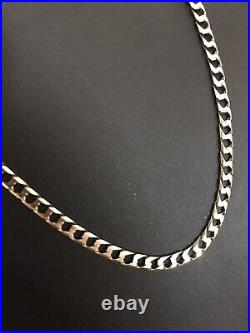 9ct GOLD CURB CHAIN 375 GENTS LADIES SOLID LINK NECKLACE 20.5 EXCELLENT