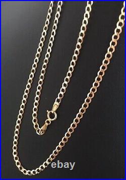 9ct GOLD CURB CHAIN 375 LADIES GIRLS BOYS 20 NECKLACE BRAND NEW