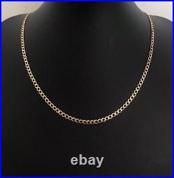 9ct GOLD CURB CHAIN 375 LADIES GIRLS BOYS 20 NECKLACE BRAND NEW