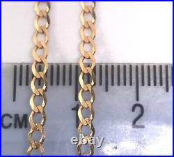 9ct GOLD CURB CHAIN 375 LADIES GIRLS BOYS 20 NECKLACE BRAND NEW