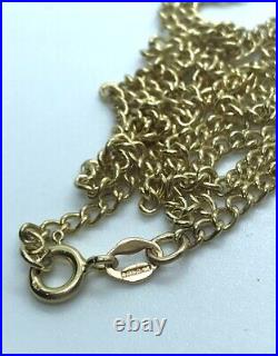 9ct GOLD CURB CHAIN 375 NECKLACE 22 SOLID LINKS EXCELLENT CLEAN CONDITION
