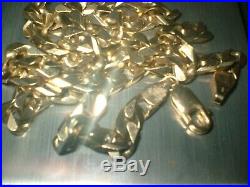 9ct GOLD FLAT CURB CHAIN HEAVY WEIGHS 36.35gm 20 Inch Length Fully Hallmarked