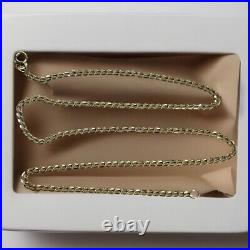 9ct GOLD FLAT CURB LINK CHAIN NECKLACE 17 2.29g 9k 375