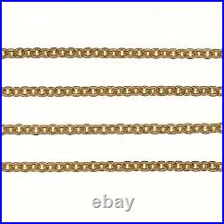 9ct GOLD MINI ROLO BELCHER LINK NECKLACE CHAIN 1.2mm VARIOUS LENGTHS