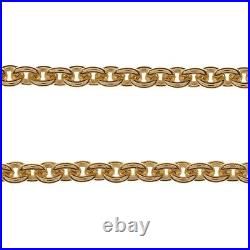 9ct GOLD MINI ROLO BELCHER LINK NECKLACE CHAIN 1.2mm VARIOUS LENGTHS