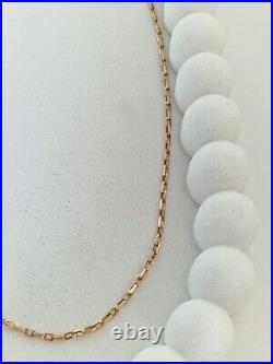 9ct GOLD PAPER CLIP BELCHER CHAIN NECKLACE 6.09g / 24 INCHES LONG HALLMARKED 375