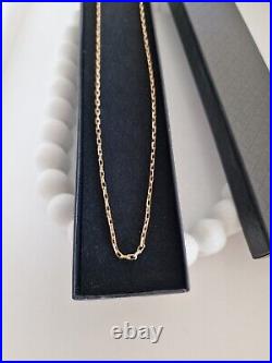 9ct GOLD PAPER CLIP BELCHER CHAIN NECKLACE 6.09g / 24 INCHES LONG HALLMARKED 375