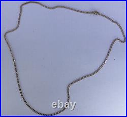 9ct GOLD SQUARE LINK CURB CHAIN 23 LONG 6.5 GRAMS
