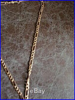 9ct Gold 18'' Chain with T Bar attached Hallmarked Necklace gold Not scrap